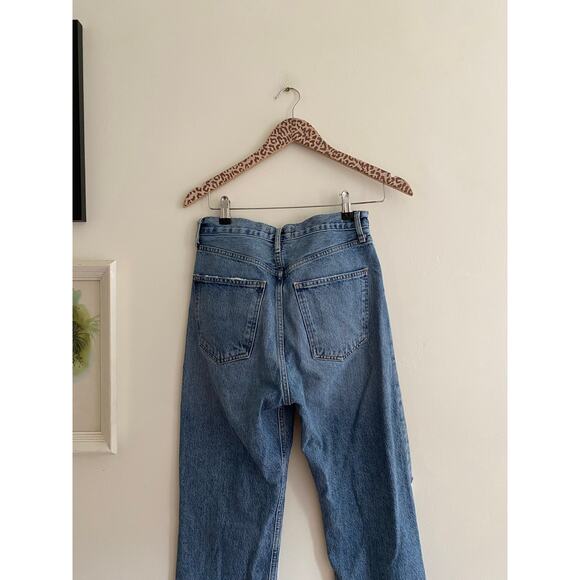 AGOLDE 90's Mid Rise Loose Straight Jeans in Streamline Size 24 - Picture 9 of 9